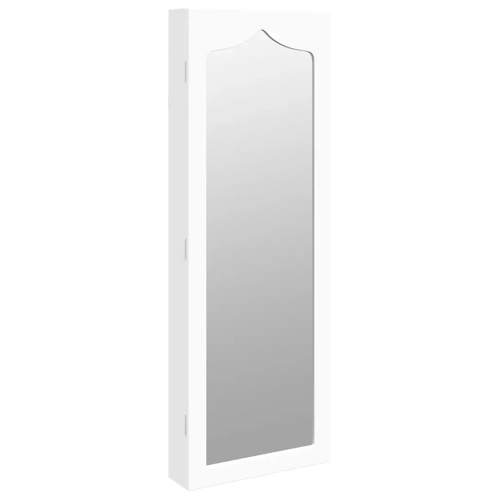 Armadio Portagioie con Specchio a Muro Bianco 37,5x10x106 cm CFW4270207