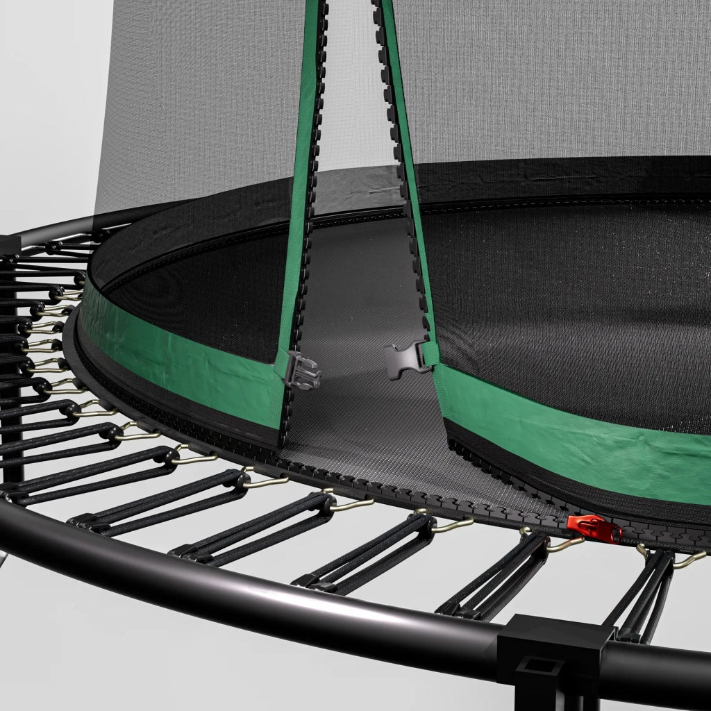 Trampolino da giardino senza molle e senza cuciture, 305 cm, con rete di sicurezza