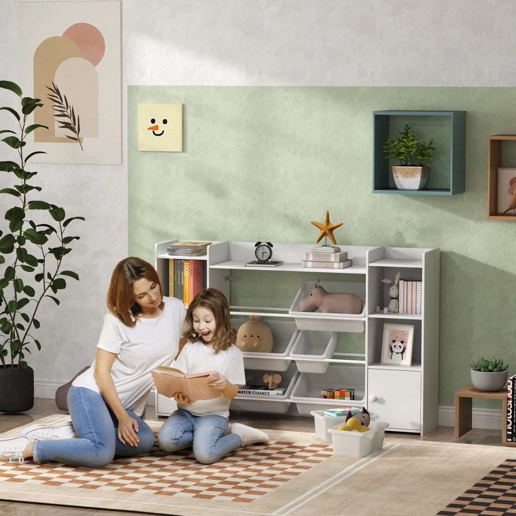 Libreria per bambini con 8 scatole ¨C Minimal ¨C bianco 80x30x24 cm