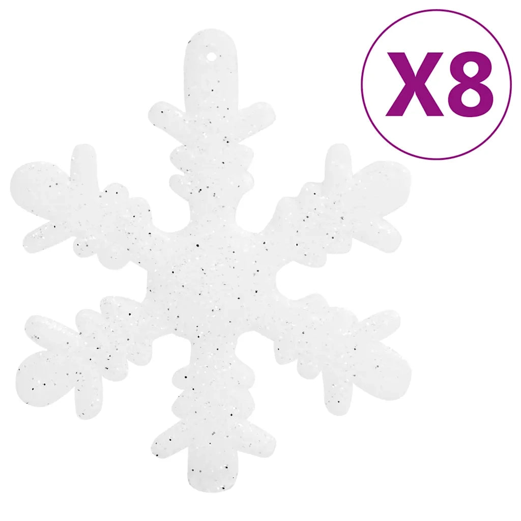 Set Palline di Natale 111 pz-Decorazioni natalizie Bianco in Polistirene