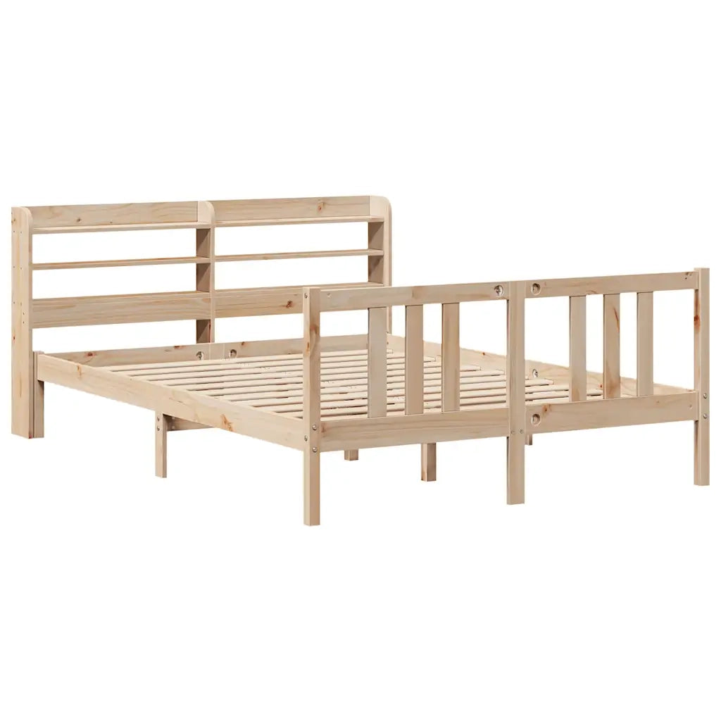 Giroletto con Testiera 135x190 cm in Legno Massello di Pino