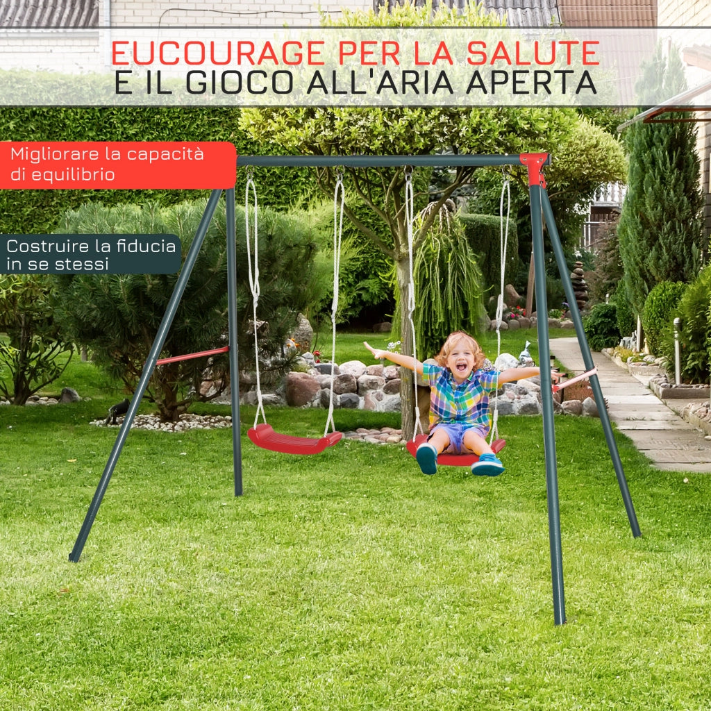 Altalena Doppia ¨C Minimal ¨C Verde Rosso