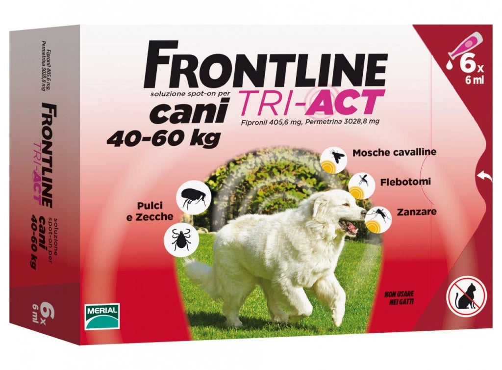 FRONTLINE TRI-ACT CANI 40-60 KG 6 PIPETTE OFF. SPECIALE