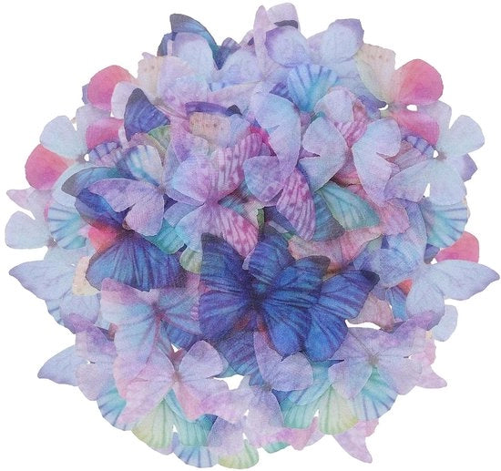 Farfalle decorative - 100 pezzi - Fibra di poliestere - 5 cm