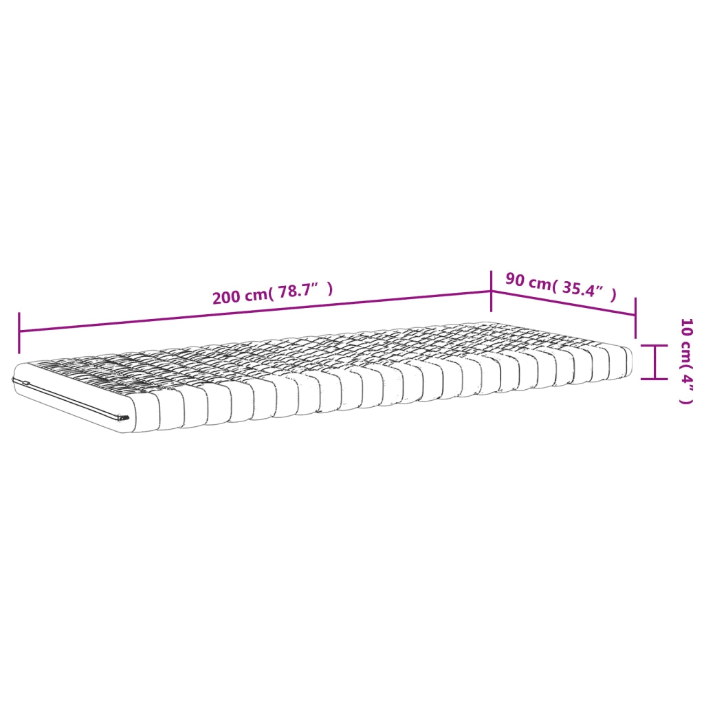 Materassi in Schiuma 2 pz Bianchi 90x200cm 7 Zone Durezza 20 ILD