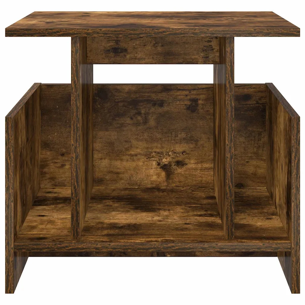 Set di 2 mobili TV rettangolari moderni per soggiorno, ampio spazio di archiviazione 50 x 35 x 45 cm in legno ingegnerizzato rovere fumo 02_0054724