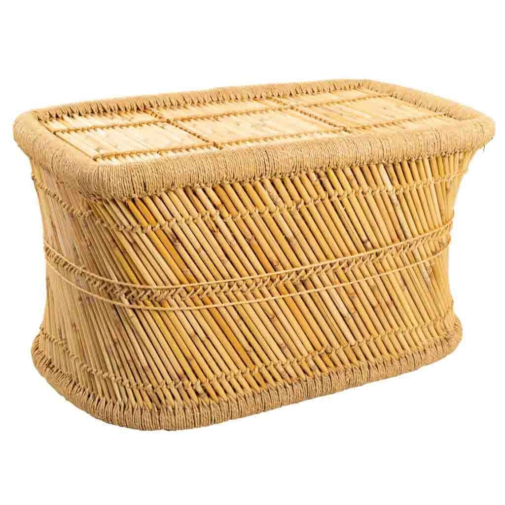 Tavolino in bambù marrone 79x48x45h