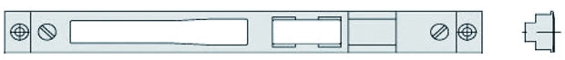 Cisa CONTROPIASTRA REGOLABILE PER SERRATURE Art. 06463 mm. 230x30,5