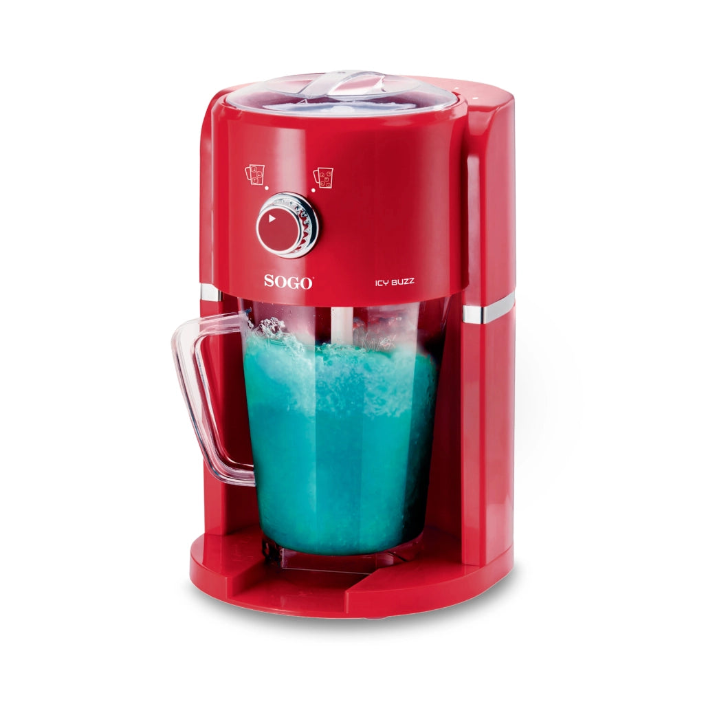 Macchina per granite e tritaghiaccio elettrico, 2 livelli ghiaccio fine o grosso, caraffa 1,1L lame inox 30W per bevande fredde - Sogo