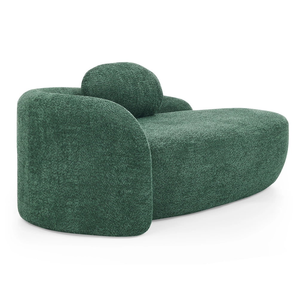 Divano Sofa Morbido Velluto Verde con Cuscini ¨C MINIMAL ¨C Tessuto Teddy