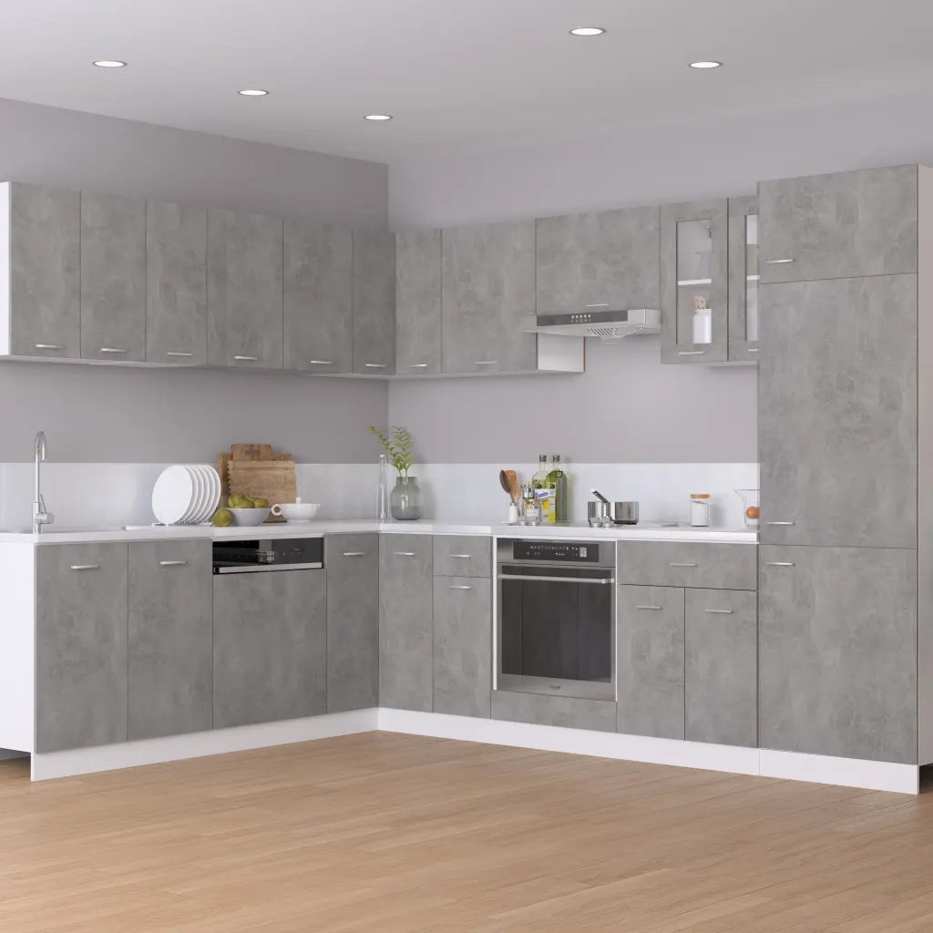 Mobile Angolare “Lyon” Grigio Cemento 75,5x75,5x81,5 cm in 802493