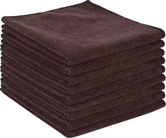 Pannello di microvezelo, marrone, asciugamani per piatti, tovaglioli per la cucina, super assorbenti e spessi, asciugamani per la cucina, microvezelo, asciugamani per la cucina multifunzionali, 30 cm x 30 cm, 9 pezzi