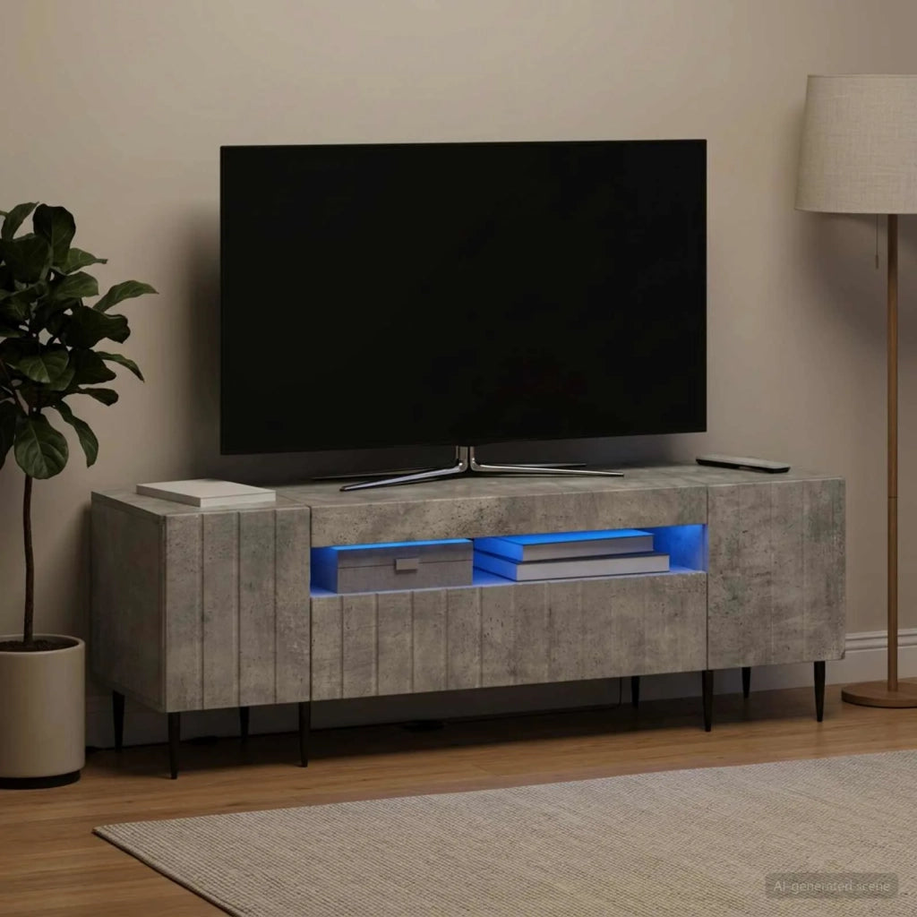 Mobile TV LED Grigio Cemento Legno ingegnerizzato 896468