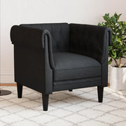 Poltrona Chesterfield Nera in Tessuto 372540