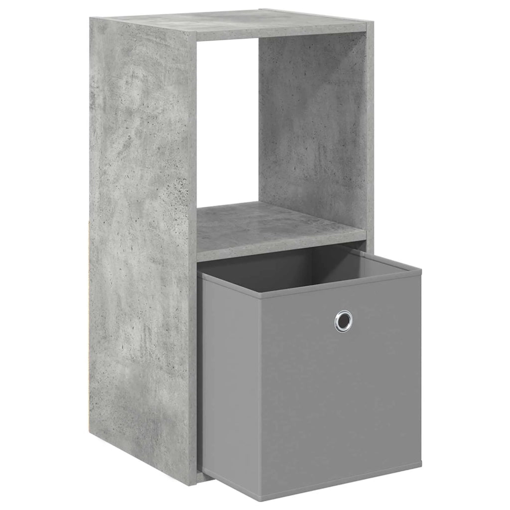 Comodino con cassetto 2 pcs Grigio cemento 35 x 32 x 68,5 cm 8000635