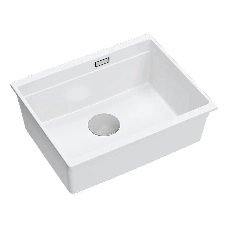 Lavello In Granito Logan 100 White Tappo oro