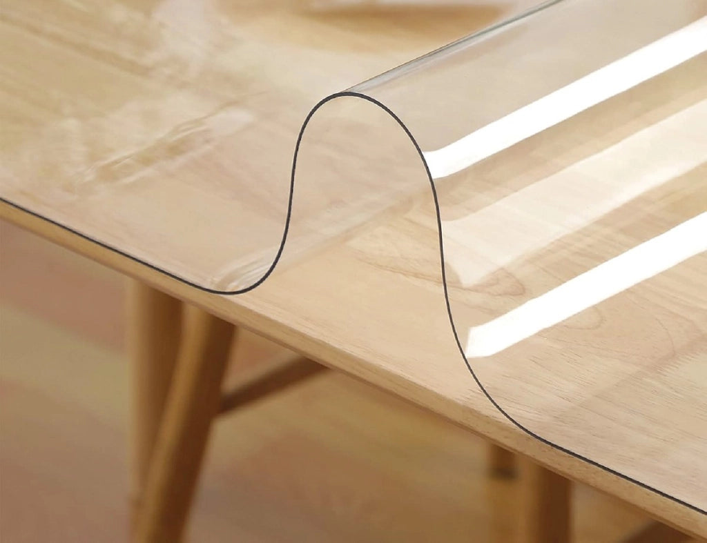 Tovaglia Trasparente Spessa Pellicola Cristallo Pvc Protettiva Antimacchia Proteggi Tavolo - 100x380 Cm