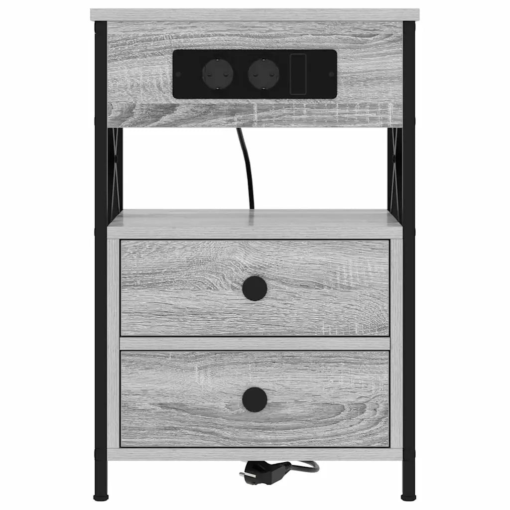 Armadio da Notte 2 pcs Grigio Sonoma 40 x 31 x 60 cm 859467