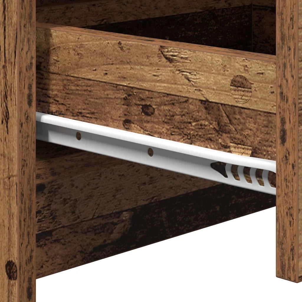 Armadio da Notte con cassetto Legno vecchio 38 x 34 x 61 cm 868930