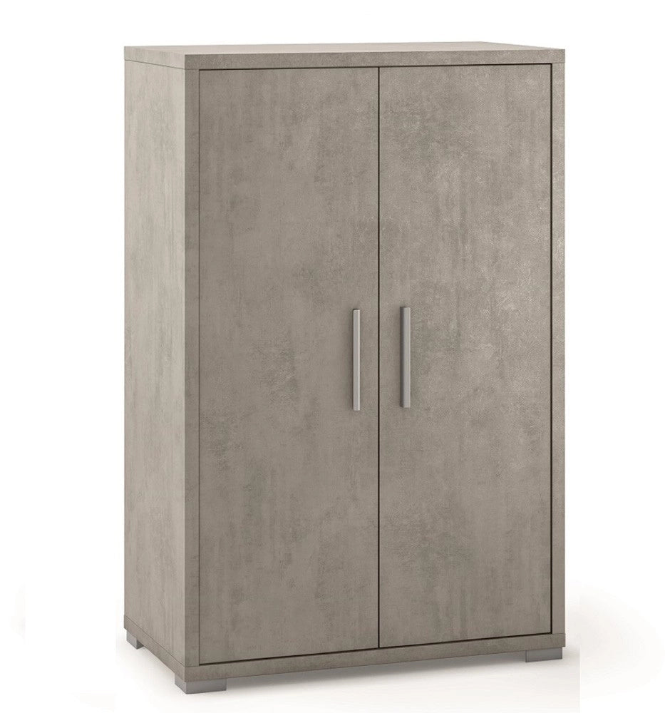 Mobile Armadio 2 ante H110 L71 P41 Cm finitura Cemento Dd270k Sarmog