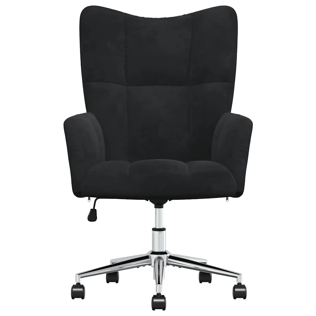 Poltrona Relax Nera in Velluto 328167