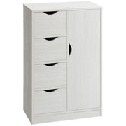 Mobile multiuso con cassetti e anta ¨C Xylo ¨C bianco 54x29x83 cm