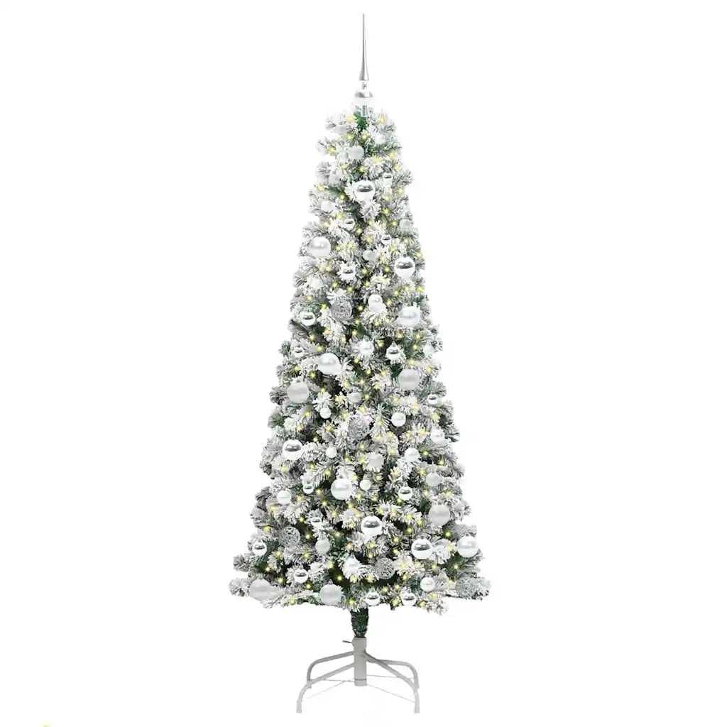 Albero di Natale Artificiale-Albero Natalizio con Rami Pieghevoli 180 cm 336556
