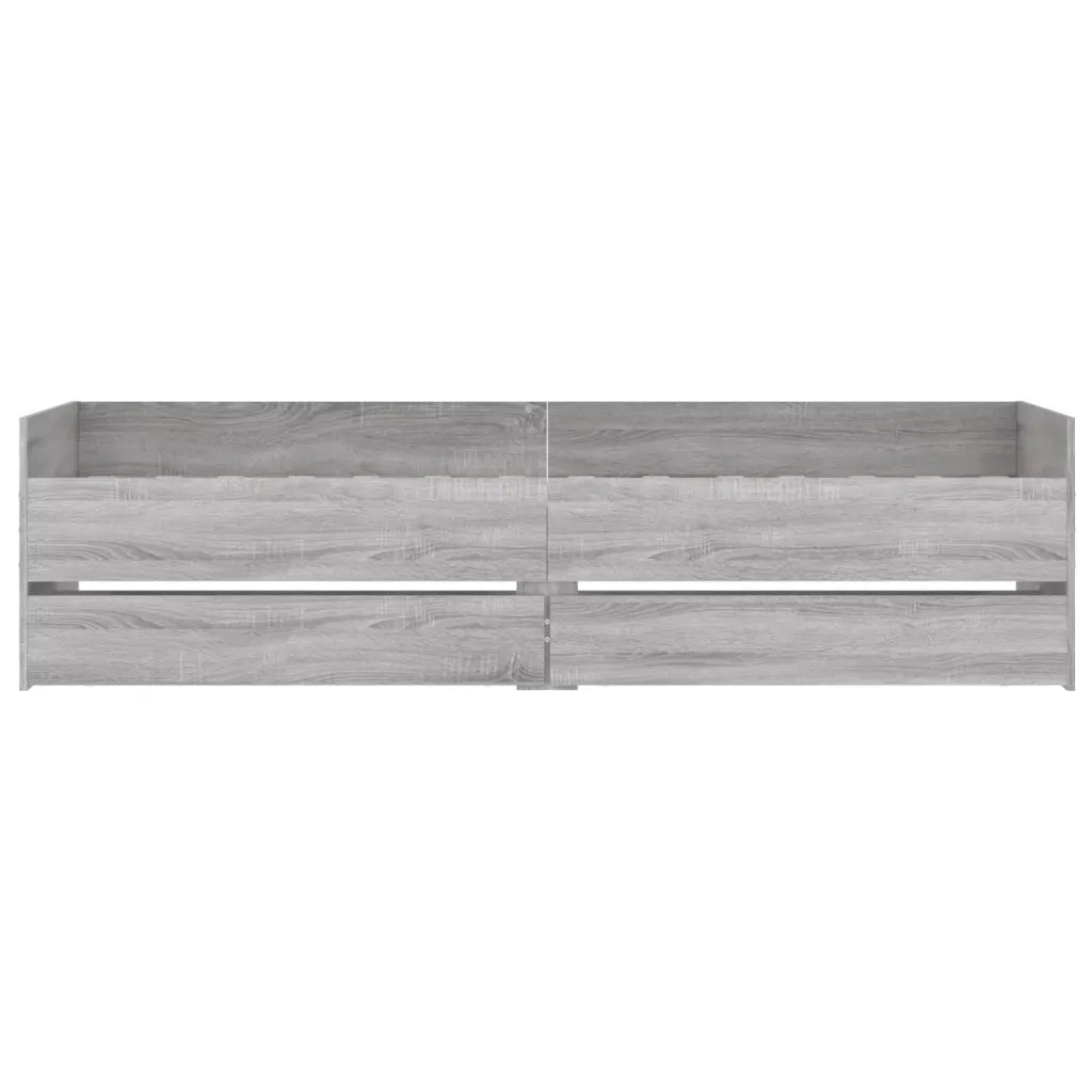 Giroletto con Cassetti-Struttura Letto con contenitore Grigio Sonoma 100x200 cm 121481