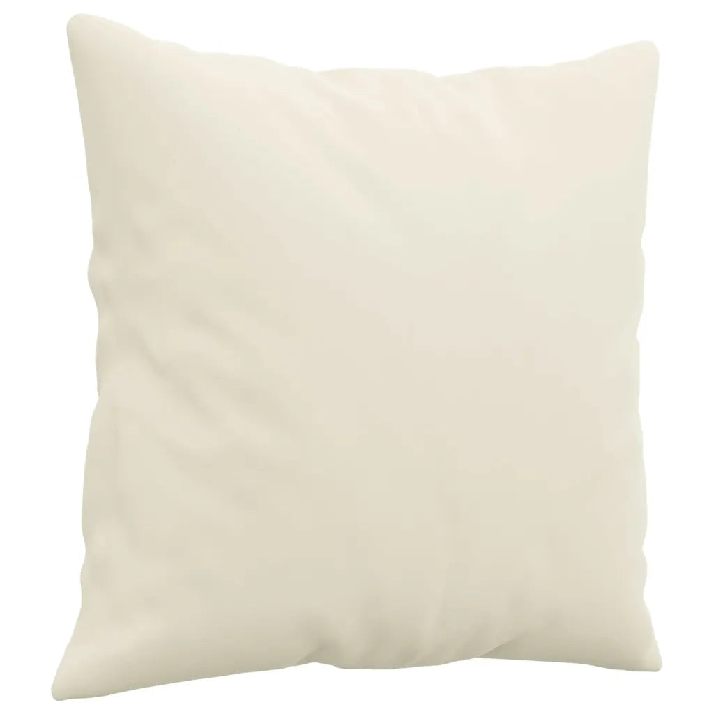 Set di Divani 2 pz con Cuscini Crema in Velluto