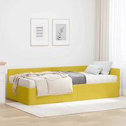 Struttura Letto Angolare con Materasso 2 pcs Giallo Velluto