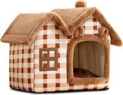 Casa Plush Igloo per Gatti con Cuscino Lavabile e Riutilizzabile - Miele