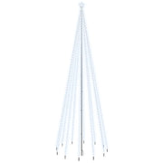 Albero di Natale con Puntale-Luci decorative natalizie Bianco Freddo 732 LED 500 cm