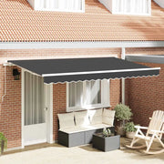 Tenda Retrattile Antracite 400 x 200 cm Tessuto 3329795