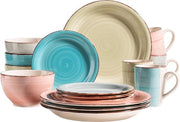 Set di piatti e bicchieri in materiale ecologico per tavola da pranzo