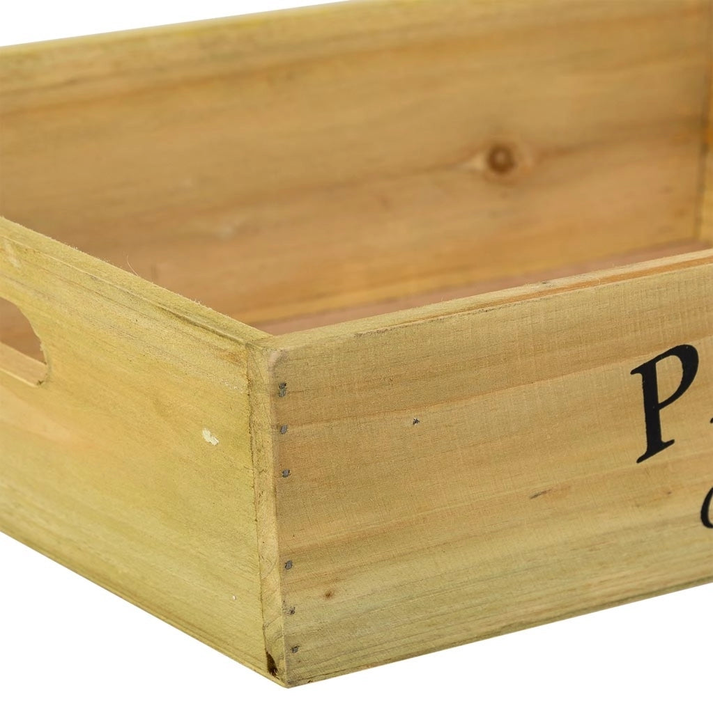 Cestino in legno marrone 37x28x9h cm