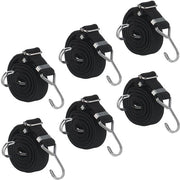 Set di 6 Spanne elastiche con ganci - 2m x 3cm