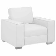 Poltrona | Sedia Relax Sofa Bianco 100 cm Pelle Sintetica