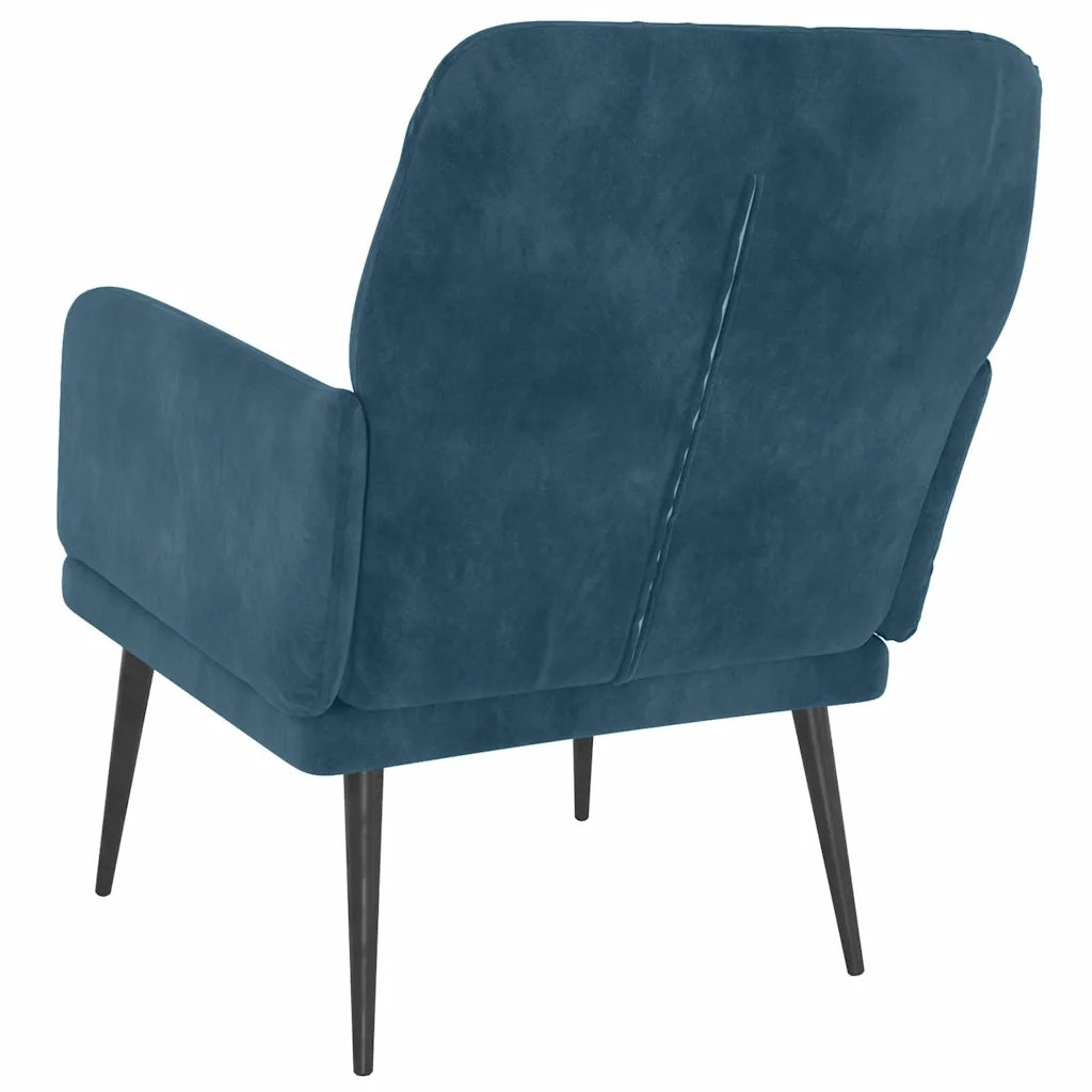 Poltrona Blu 62x79x79 cm Velluto 351413