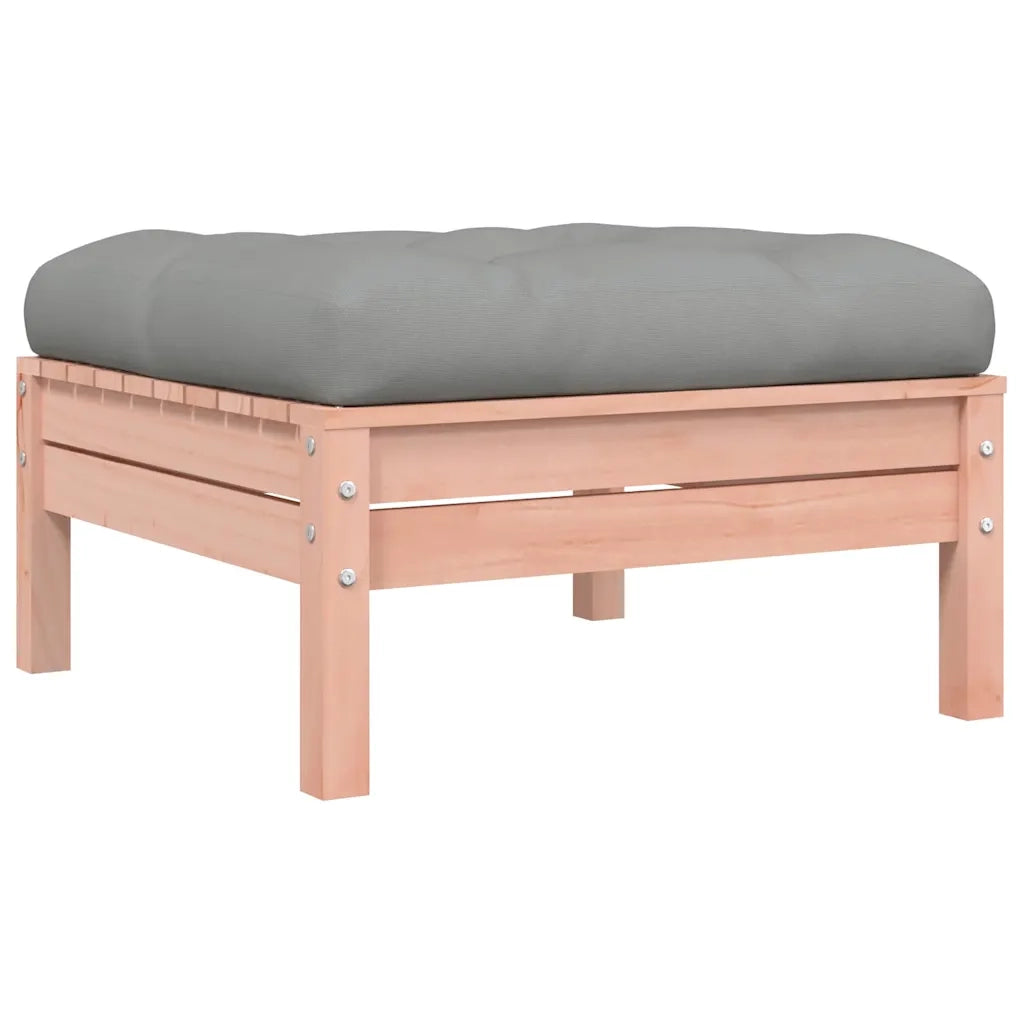 Poggiapiedi da Giardino con Cuscino Legno Massello di Douglas CFW7346067