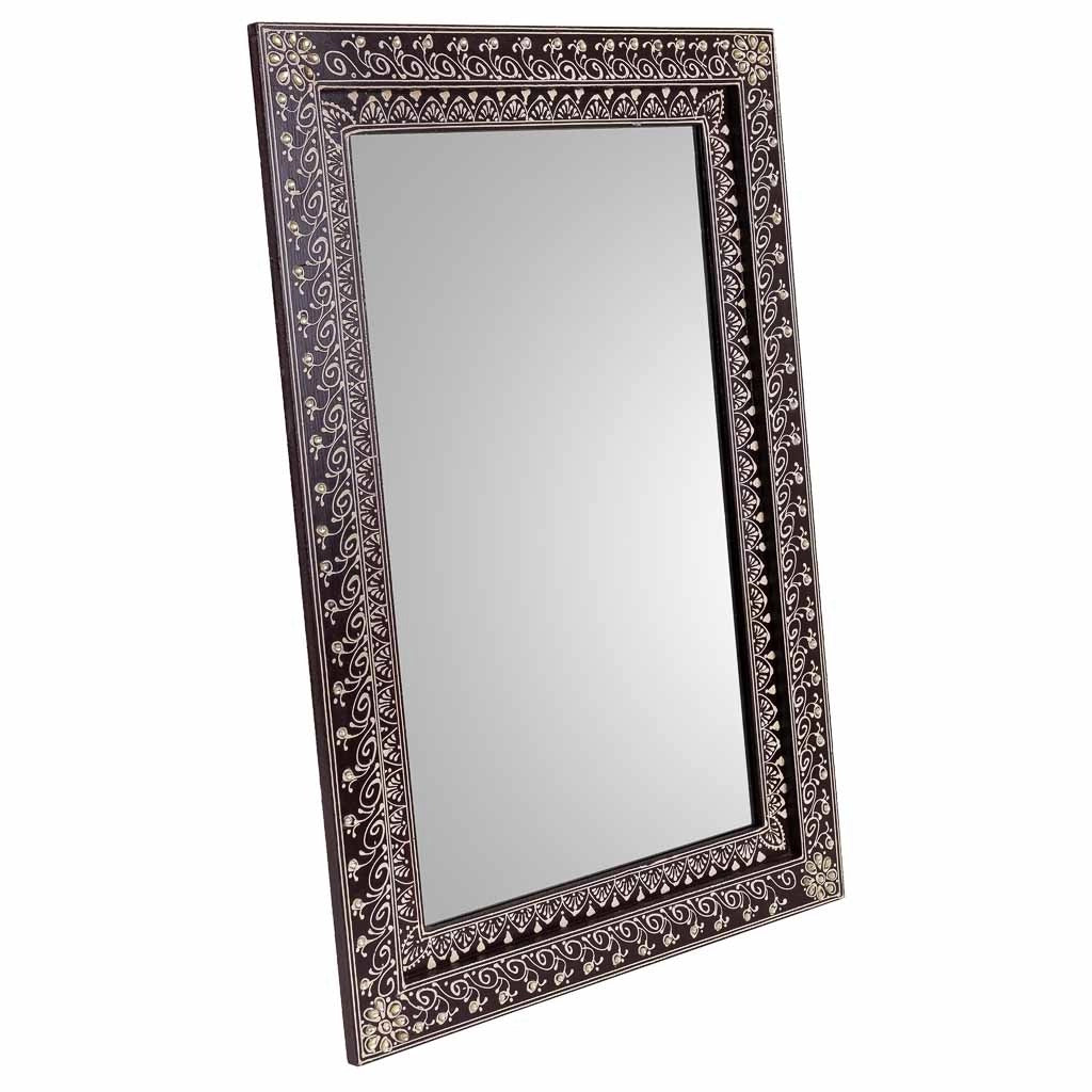 Specchio in legno grigio 42x1x62h