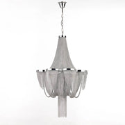 Lampadario Drappeggio Argento