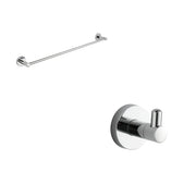 Set da bagno cromato 2 accessori: porta asciugamani 52cm e appendino singolo | Hook