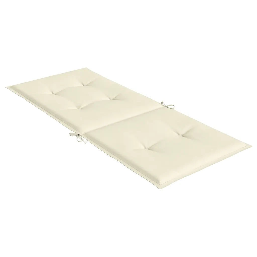 Cuscini per Sedie 4 pz | Cuscini per sedie Crema 120x50x2 cm in Tessuto