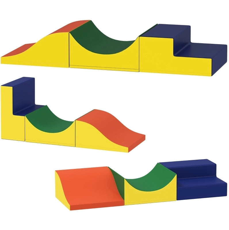 Set modulare ULEVR 3 pezzi per arrampicarsi e gattonare, 141x45,7x20,3 cm, similpelle gialla