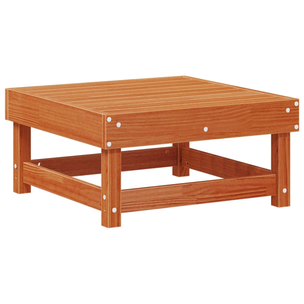 Poggiapiedi da Giardino Legno di pino massiccio Marrone Cera 865461