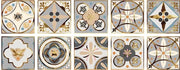Set di 10 adesivi per pavimento autoadesivi 10 x 10 cm decorazione pavimento adesivi per parete per casa, bagno, impermeabili in PVC, decorazione per cucina, resistenti all'olio, adatti per soggiorno, cucina, bagno, decorazione
