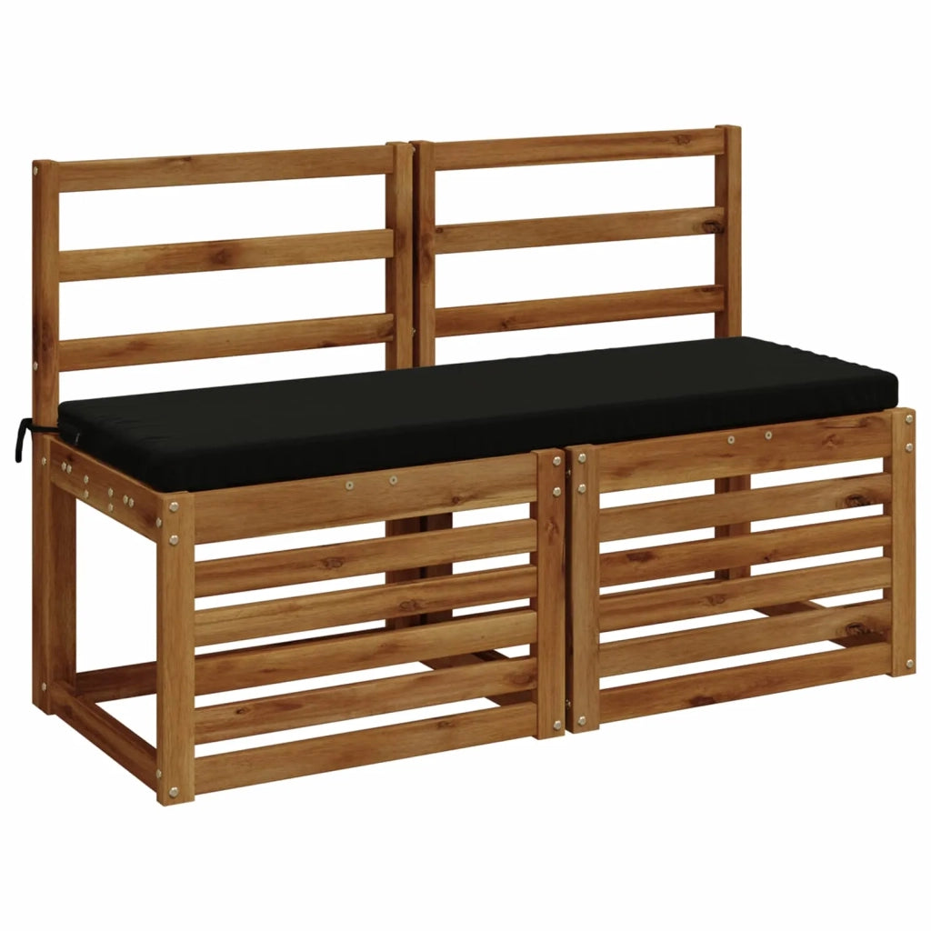 Cuscini per Panchina a 2 Pezzi SOEST 2 pz 100% Poliestere Nero 948763