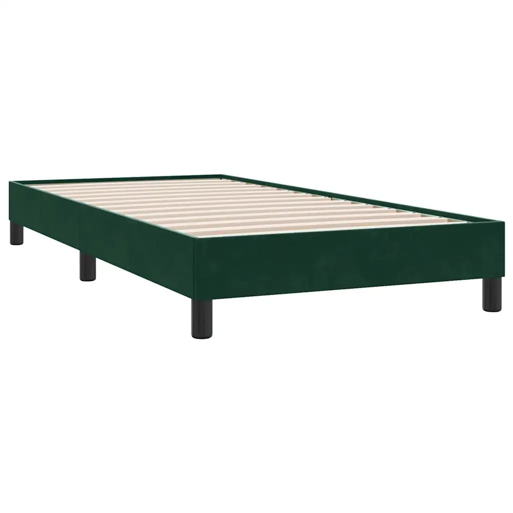 Giroletto senza Materasso-Struttura Letto Verde Scuro 100x220 cm in Velluto