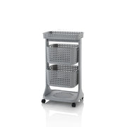 Carrello lavanderia 2 cesti LINO colore grigio