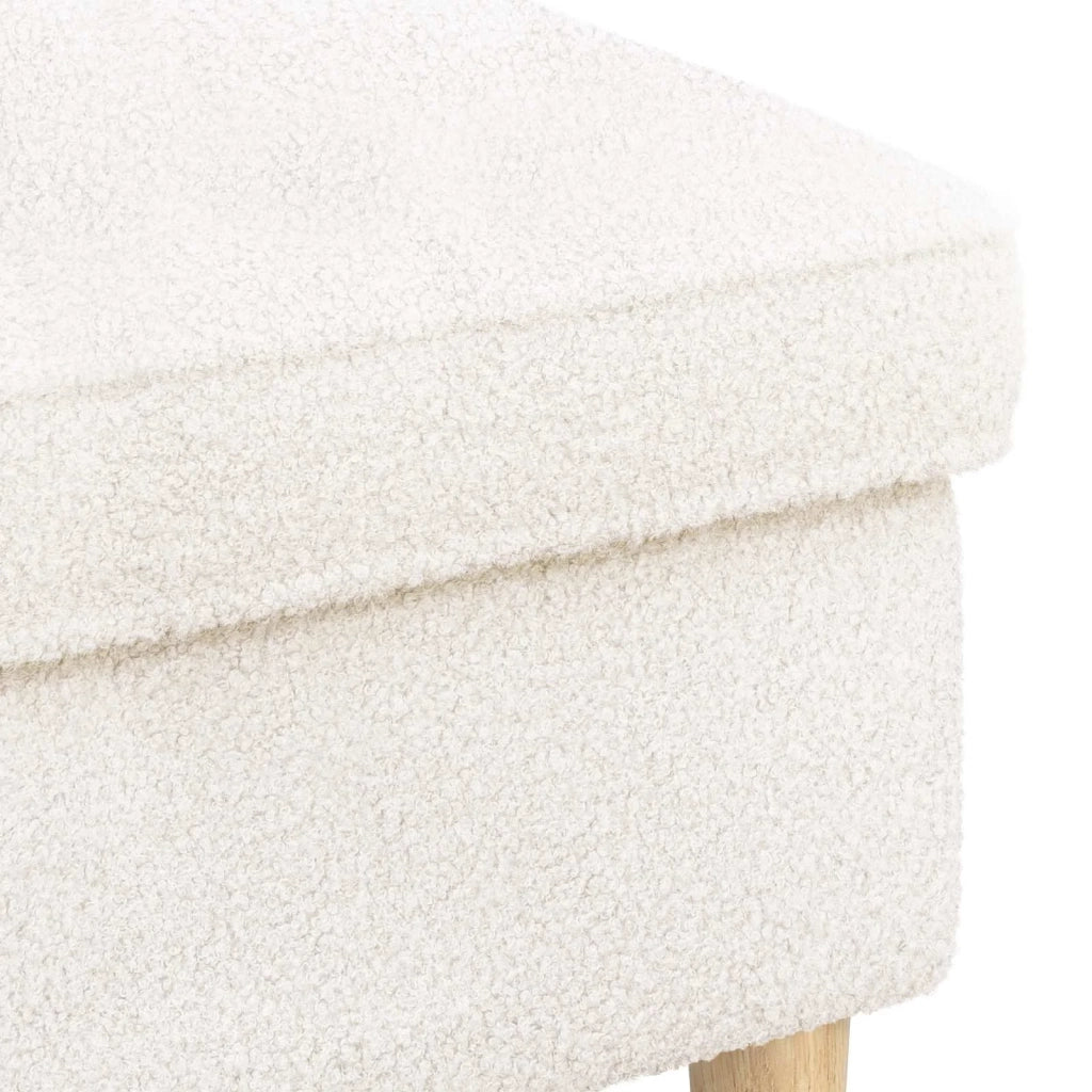 Poggiapiedi Crema 55 x 35 x 41 cm Bouclé 42029984